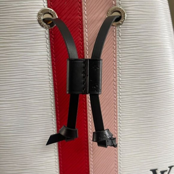 LOUIS VUITTON NEONOE TOTE HAND BAG EPI PURSE STRIPE LIMITED EDITION WHITE - Picture 11 of 16